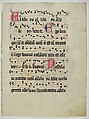 Manuscript Leaf with Initial A, from a Gradual, Tempera, ink, and metal leaf on parchment, German