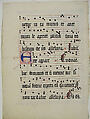 Manuscript Leaf with Initial E, from an Antiphonary, Tempera, ink, and metal leaf on parchment, German