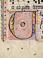 Manuscript Leaf with Initial V, from an Antiphonary, Tempera, ink, and metal leaf on parchment, German
