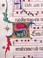 Manuscript Leaf with Initial S, from an Antiphonary, Tempera, ink, and metal leaf on parchment, Italian