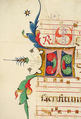 Manuscript Leaf with Initial T, from an Antiphonary, Tempera, ink, and metal leaf on parchment, Italian