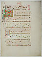 Manuscript Leaf with Initial D, from an Antiphonary, Tempera, ink, and metal leaf on parchment, Italian