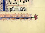 Manuscript Leaf with Initial C, from an Antiphonary, Tempera, ink, and metal leaf on parchment, German