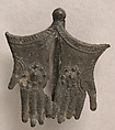 Pilgrim's Badge with Becket's Gloves, Tin/pewter, British