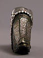 Sword Pommel, Copper alloy inlaid with silver wire and niello on
an iron core, Anglo-Saxon