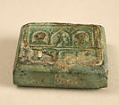 Copper-Alloy Balance Weight with Figures in an Architectural Setting, Copper alloy, Byzantine