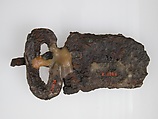Counter Plate of a Belt Buckle, Iron, brass inlay, Frankish