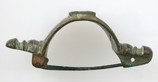 Bow Brooch, Champlevé enamel, bronze, traces of silver, Roman
