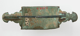 Bow Brooch, Champlevé enamel, bronze, traces of silver, Roman