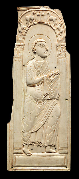 Ivory Panel with Saint Peter by Anonymous