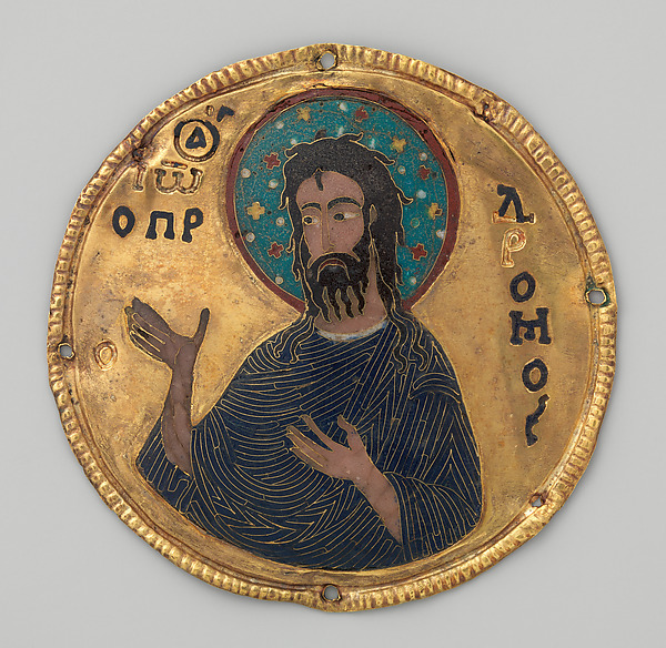 Medallion with Saint John the Baptist from an Icon Frame by Anonymous