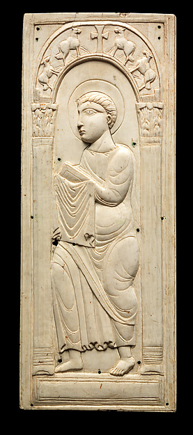 Ivory Plaque with Saint Paul (?) by Anonymous