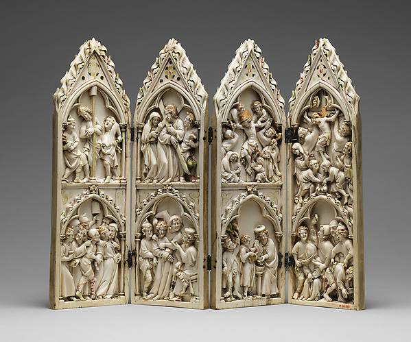Folding Devotional Shrine with Scenes from Christ's Passion by Anonymous