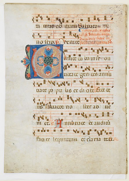 Bifolium with Initial C, from an Antiphonary by an unrecorded maker, The Metropolitan Museum of Art