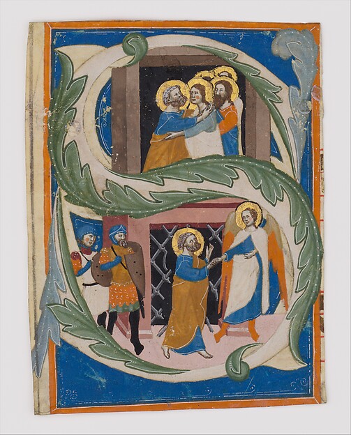 Initial S with Saint Peter Liberated from Prison by Anonymous