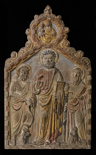 Relief Altarpiece with Saints Peter, Paul, and John the Baptist by Gerardo di Mainardo