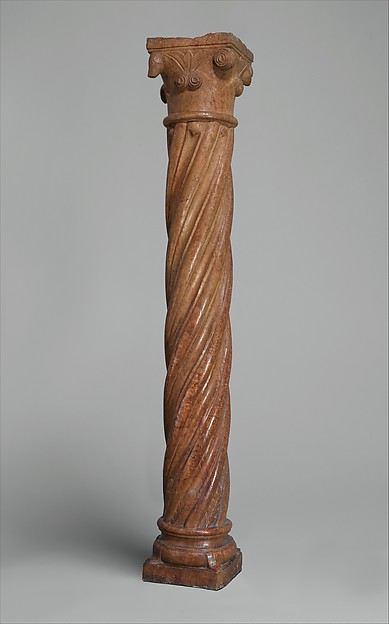 Column and Capital with Dog Mask, 14th century