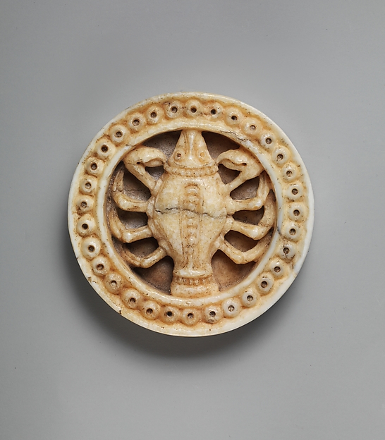 Game Piece with Zodiac Sign of Cancer or Scorpio by an unrecorded maker, The Metropolitan Museum of Art