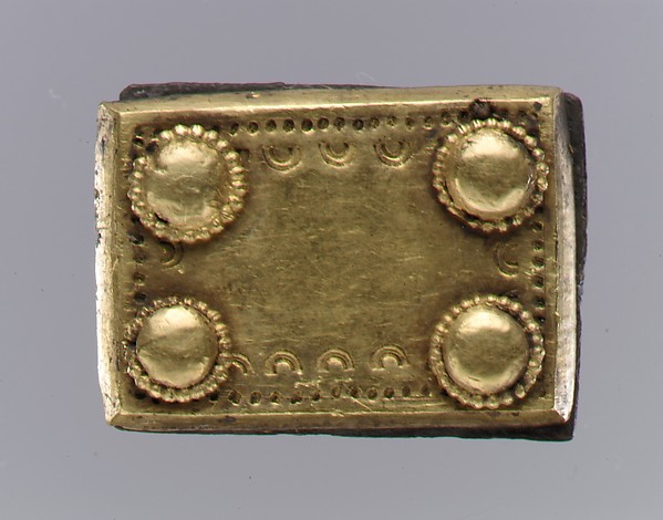 Gold Back Plate of Belt
