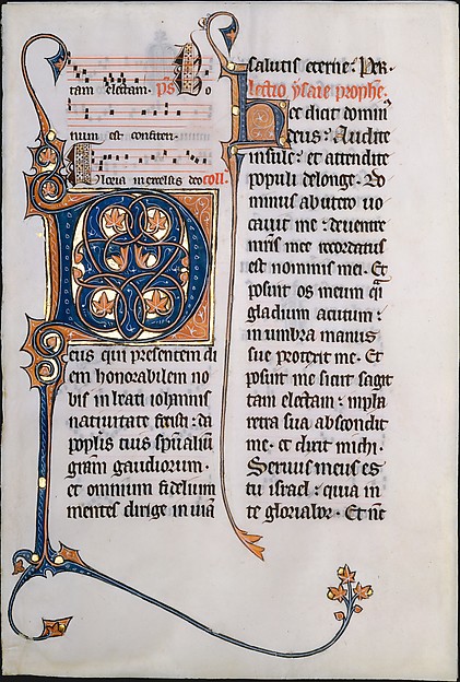Manuscript Leaf with Initial M, from a Missal by an unrecorded maker, The Metropolitan Museum of Art