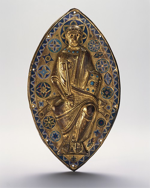 Plaque with Saint Peter in Glory by Anonymous