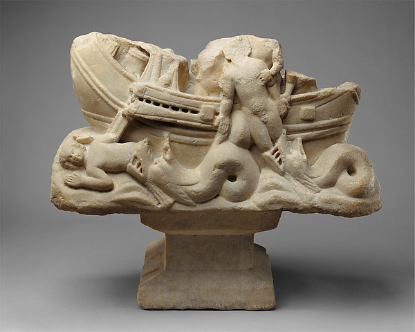 Table Base with Jonah Swallowed and Cast Up by the Big Fish by Anonymous