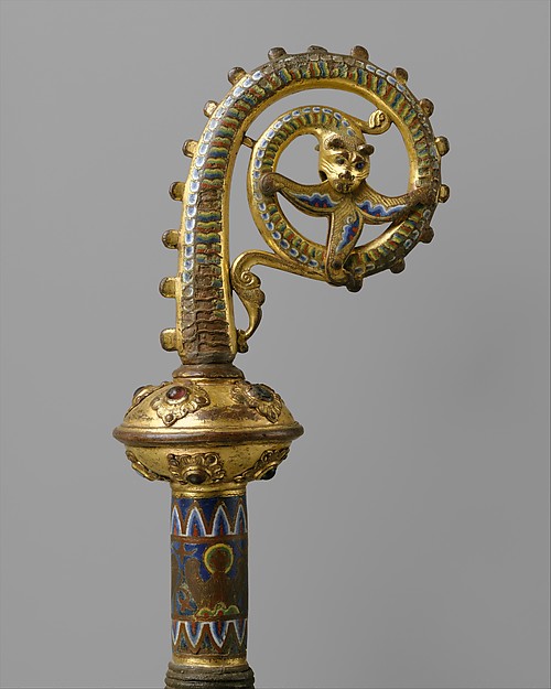 Head of a Crozier with a Serpent Devouring a Flower by an unrecorded maker, The Metropolitan Museum of Art