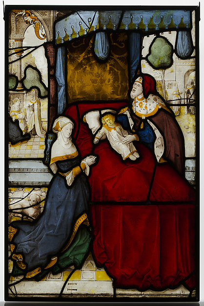 Glass Panel of Elijah and the Widow's Son by Jan van Diependale