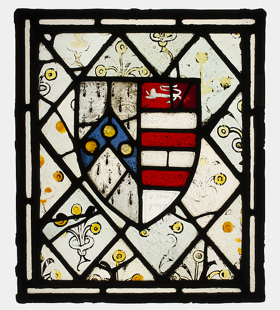 Panel with Heraldic Shield of Johnson by an unrecorded maker, The Metropolitan Museum of Art