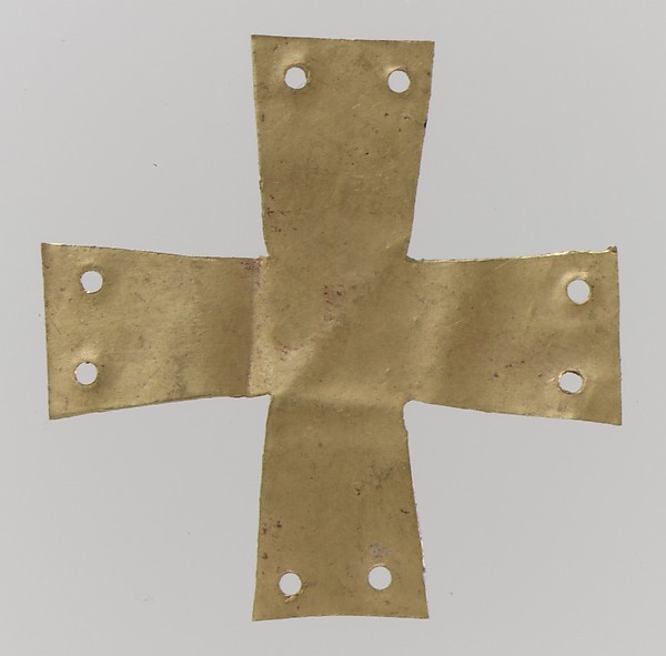 Gold Appliqué in the Form of a Cross by an unrecorded maker, The Metropolitan Museum of Art