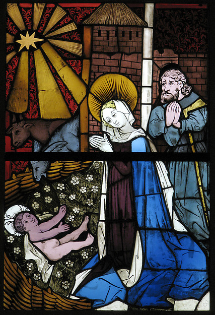 Stained Glass Panel with the Nativity, 15th century