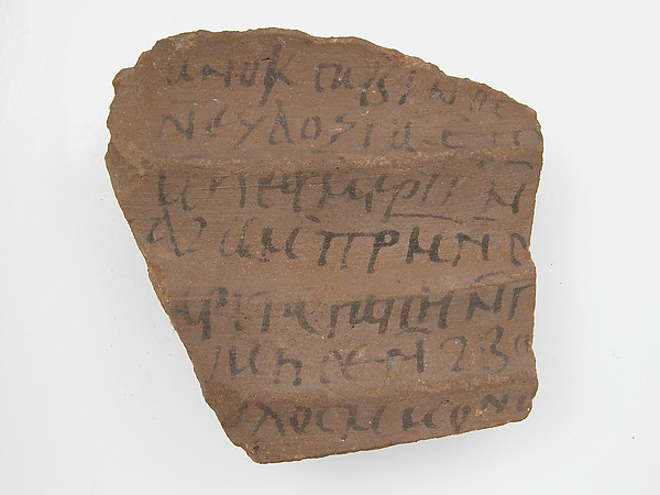 Ostrakon with a Letter from Sabinus to Paham
