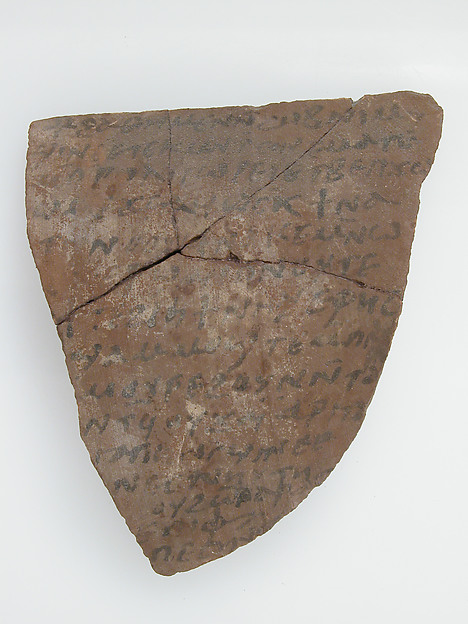 Ostrakon with a Letter from Pesenthius to Epiphanius