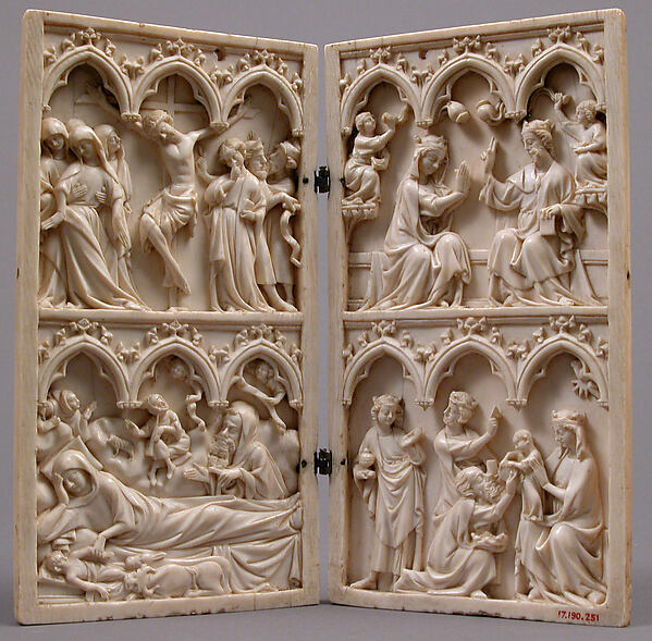 Diptych with Scenes from the Lives of Jesus and Mary by Anonymous