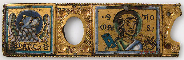 Plaque from a Book Cover or Portable Altar with Saint Thomas and the Lion of Saint Mark by Anonymous