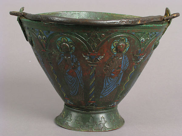 Situla (Bucket for Holy Water) with Saint Peter and Other Saints, Probably Apostles by Anonymous