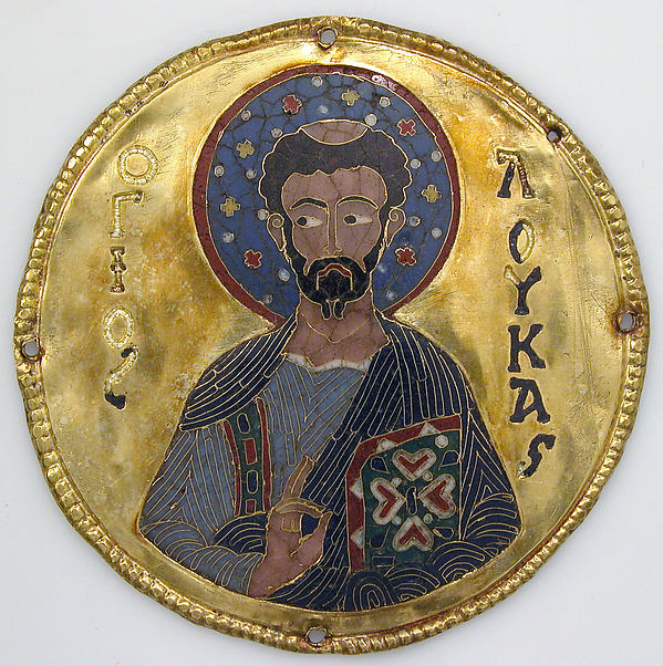 Medallion with Saint Luke from an Icon Frame