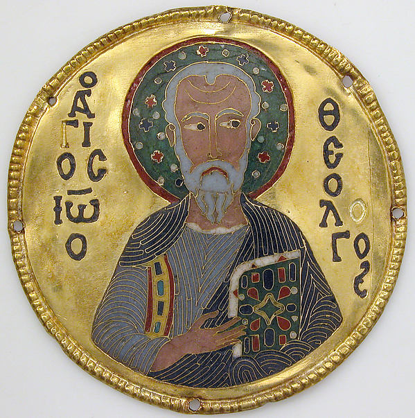 Medallion with Saint John the Evangelist from an Icon Frame by Anonymous