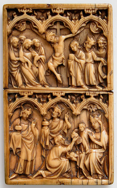 Writing Tablet with Crucifixion and the Adoration of the Magi by Anonymous