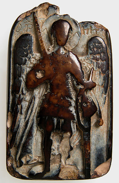 Two-Sided Pendant with the Archangel Michael and Daniel in the Lion’s Den by Anonymous