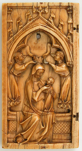 Leaf from a Diptych with the Virgin and Child and Angels by Anonymous