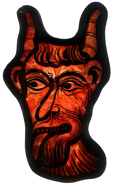Glass Fragment of a Devil, 1200–1215