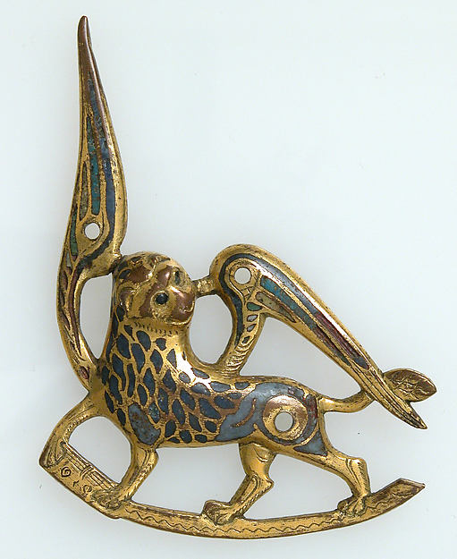 The Lion of Saint Mark (one of two appliqués from a book cover) by Anonymous