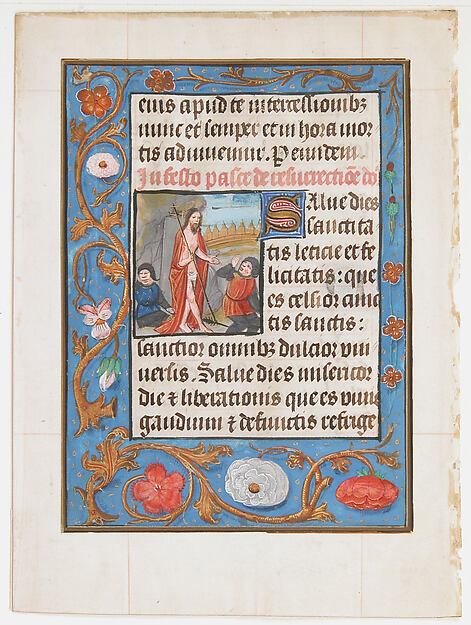 Manuscript Leaf with the Resurrection, from a Book of Hours by an unrecorded maker, The Metropolitan Museum of Art