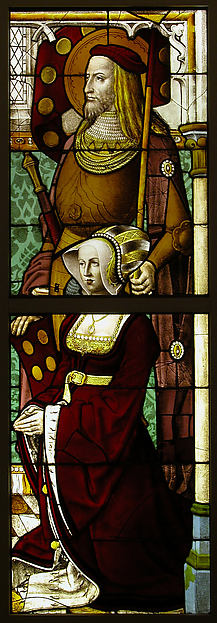 Stained Glass Panel with a Lady and her Patron Saint, ca. 1505–08