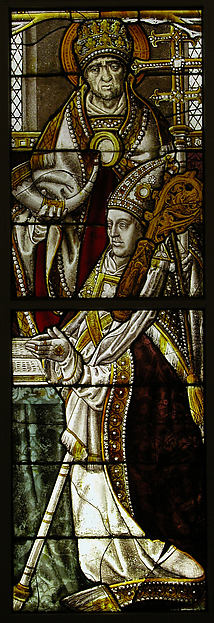 Stained Glass Panel with a Bishop and his Patron Saint, ca. 1505–08