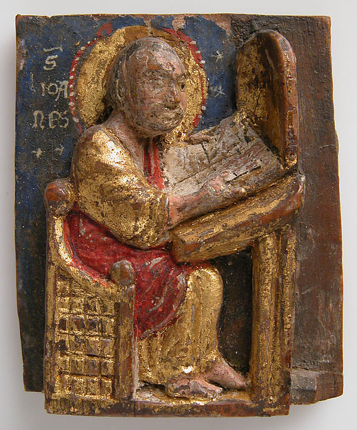 Miniature Relief of Saint John the Evangelist at His Writing Table by an unrecorded maker, The Metropolitan Museum of Art