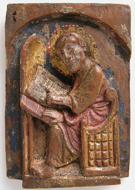 Miniature Relief of a Saint Luke at His Writing Table by an unrecorded maker, The Metropolitan Museum of Art
