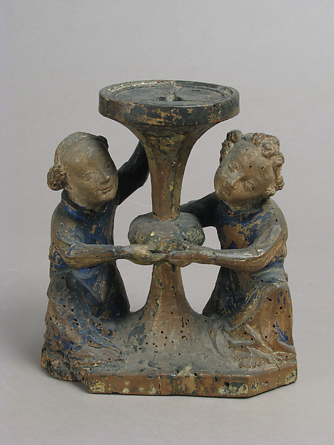 Candlestick Held by Two Angels by an unrecorded maker, The Metropolitan Museum of Art