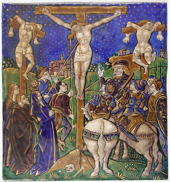 Triptych Panel with the Crucifixion by Anonymous